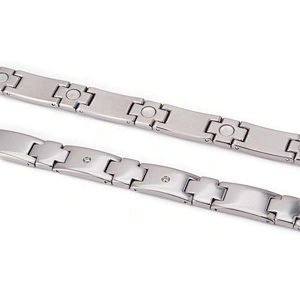 Wollet Hot Sale Zircon Health Energy Stainless Steel Bio Magnetic Bracelet