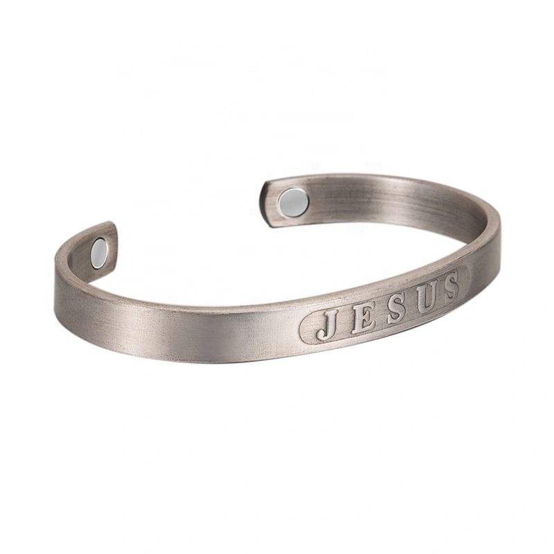 Wollet Mens Pure Silver Bangle  Arthritis Pain Relief Therapy  Bracelet