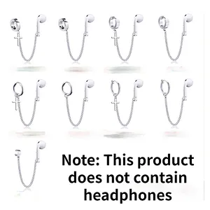 Wollet Sports wireless headset anti-lost stainless steel earrings