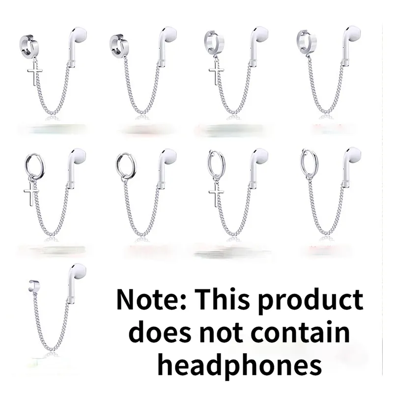 Wollet Sports wireless headset anti-lost stainless steel earrings
