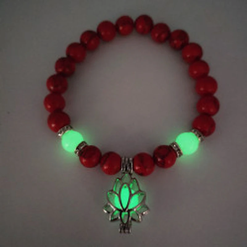 Wollet Energy Glowing Lotus Sanskrit Beaded Bracelet