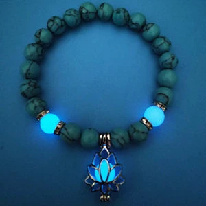 Wollet Energy Glowing Lotus Sanskrit Beaded Bracelet