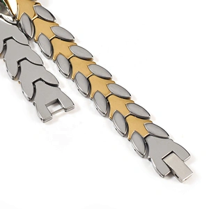 Wollet Fashion Health Energy Balance Bio Magnetic Tungsten Anchor Bracelet For Men