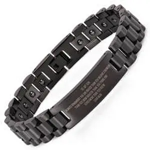 Wollet mens bio healing energy magnetic bracelet stainless steel jewelry