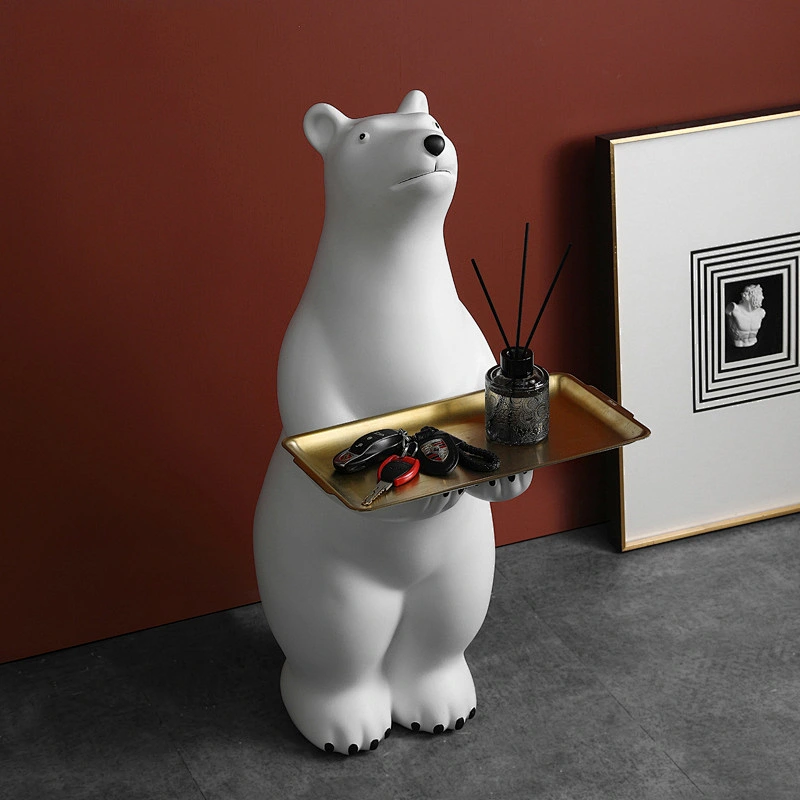 Wollet Polar Bear Floor Storage Tray Home Decoration
