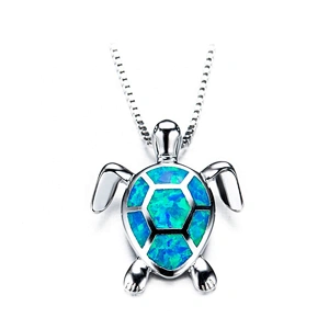 Wollet Hot Selling Wholesale Accessories Crystal Wedding Pendant Jewelry Ocean Heart Turtle Necklace