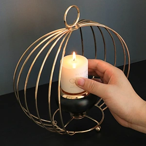 Wollet Fashionable Home Candlelight Dinner Decoration Ornaments Metal Iron Candle Holder