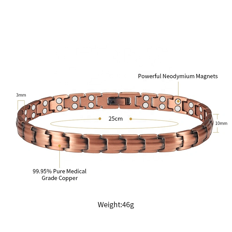 Wollet Magnetic Copper Anklets Arthritis Pain Relief 99.95% Pure Copper Anklet with Strong Magnets for Feet & Ankles