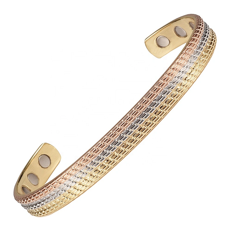 Wollet Mens Pure Copper Bangle  Arthritis Pain Relief Therapy Healthy Copper Magnetic Bracelet