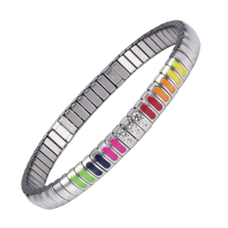 Wollet New Design Flexible Stainless Steel Magnetic Therapy Elastic Bracelet for Women and Girls