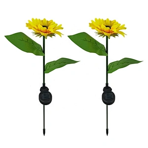 Wollet led solar sunflower lamp outdoor garden decoration lamp solar lawn ground lamp