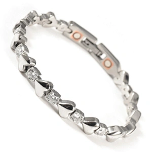 Wollet Fashion Japan Technology Science CZ Stone 316L Stainless Steel Quantum Energy Bracelet