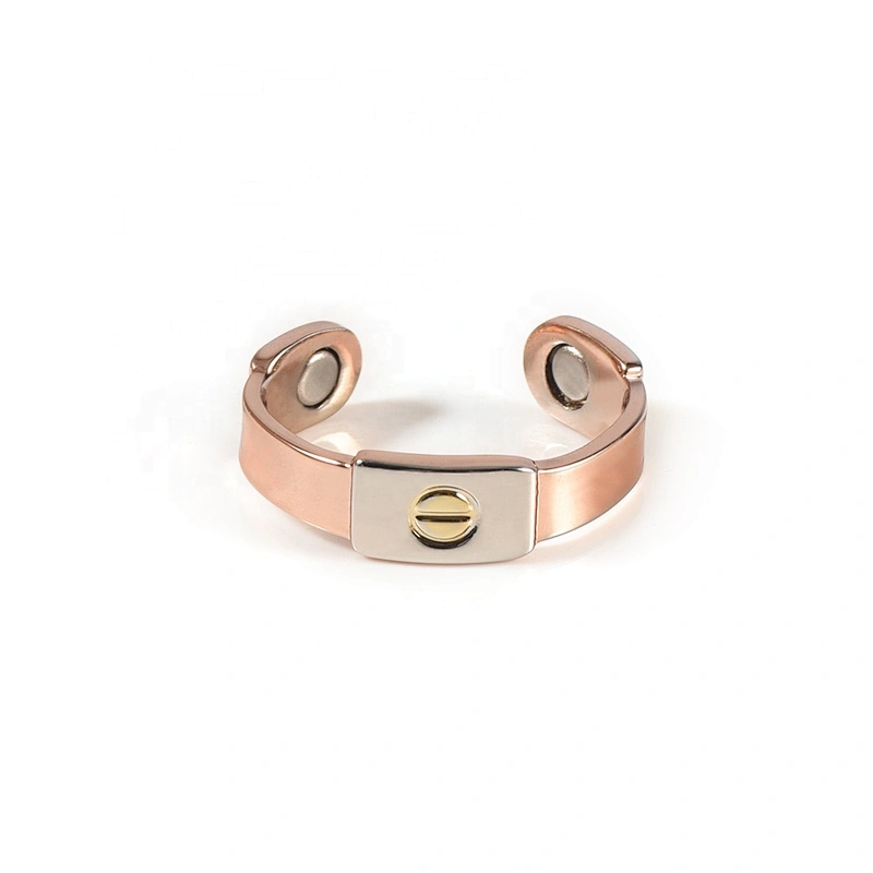 Wollet Magnetic Copper Ring Arthritis Women Pure Copper Rings for Women Adjustable Health with 3PCS Magnets