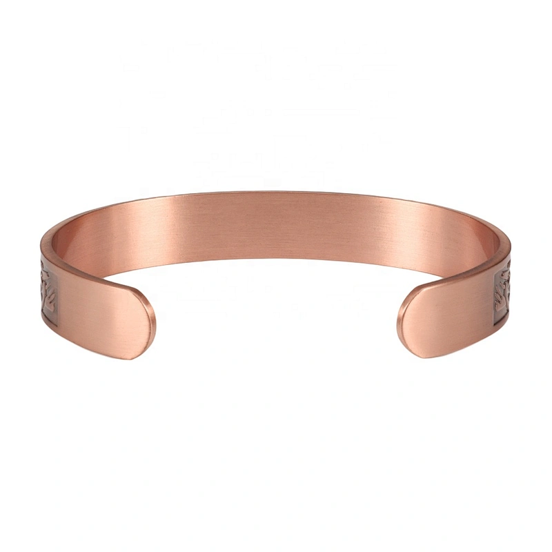Wollet Mens Pure Copper Bangle  Arthritis Pain Relief Therapy Healthy Copper Magnetic Bracelet
