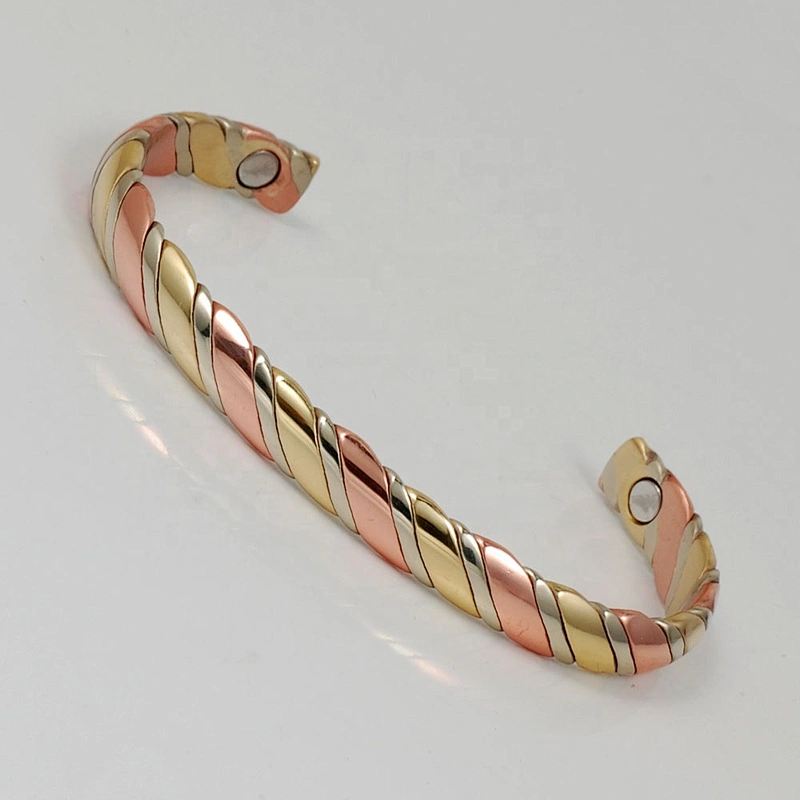 Wollet Mens Pure Copper Bangle  Arthritis Pain Relief Therapy Healthy Copper Magnetic Bracelet