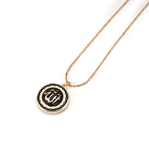 Wollet Health Negative ion Energy Lava Stone Pendant with Muslim