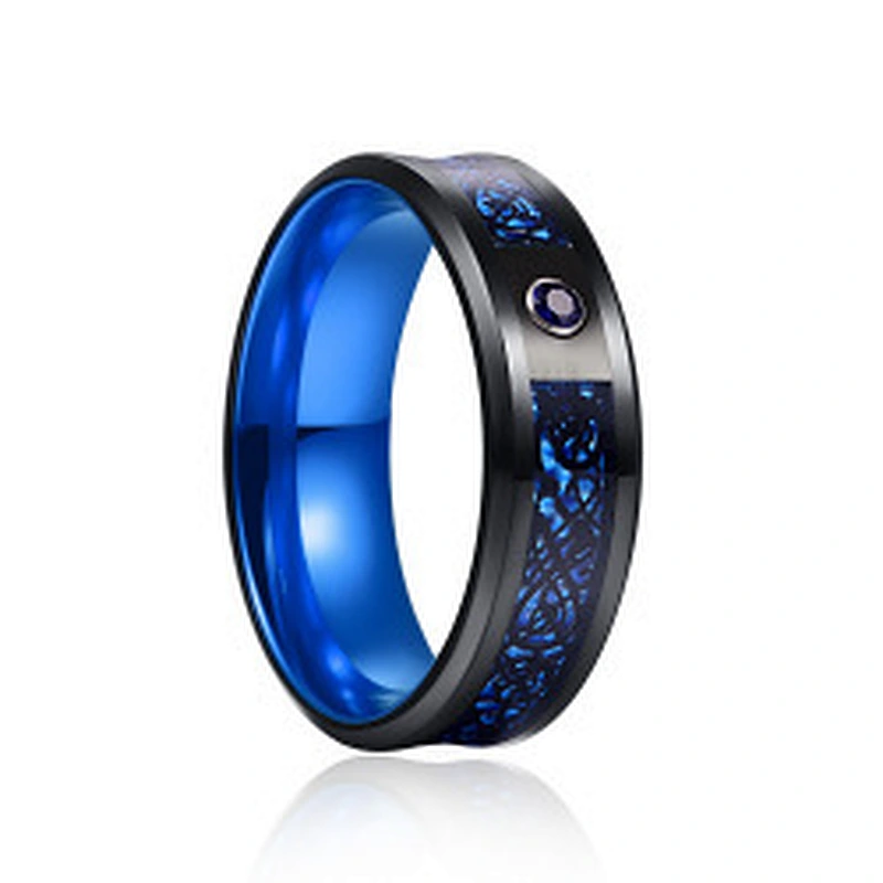 Wollet Titanium Steel Ring Fashion Customized Luminous Multi-Color Stainless Steel Ring