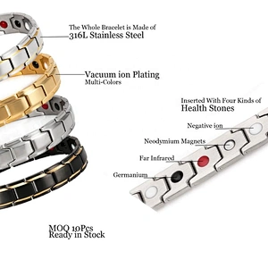 Wollet Men New Blood Pressure Control  Copper Benefits Balance Magnetic Therapeutic Bracelet
