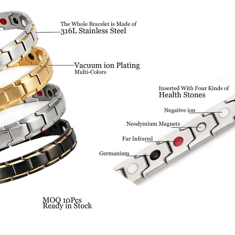 Wollet Men New Blood Pressure Control  Copper Benefits Balance Magnetic Therapeutic Bracelet
