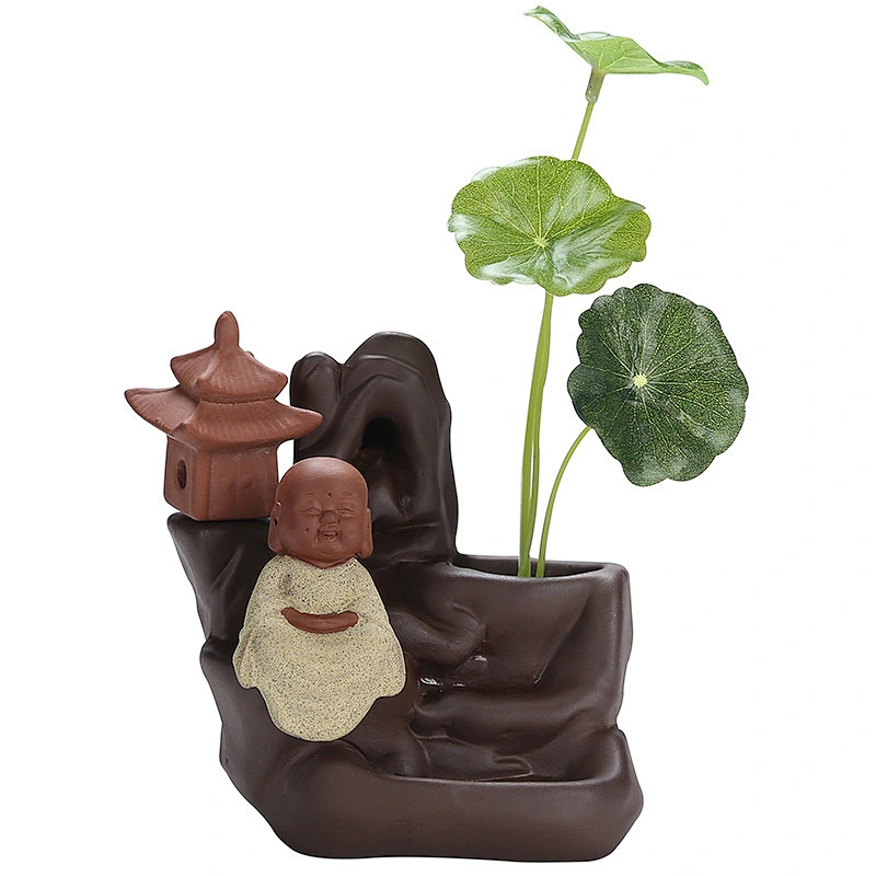 Wollet Creative Home Ceramic Ornaments Hydroponic Flower Ornaments Backflow Aromatherapy Oven Backflow Incense Oven