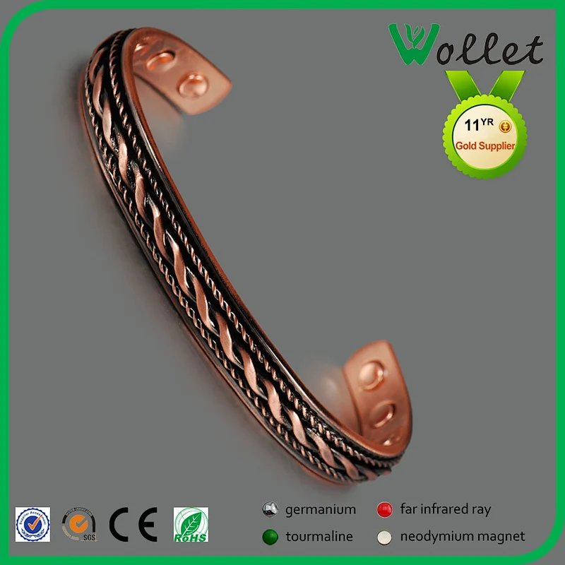 Copper magnetic power energy bracelet for people healthy