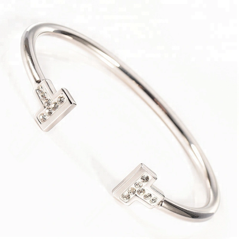 Wollet Fashion Design CZ Stone 99.999% Germanium Copper Healing Bangle
