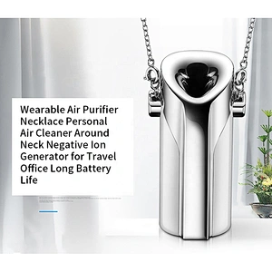Wollet Mini Wearable Portable Air Filter Negative Ion Electronic Air Necklace