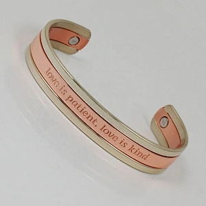 Wollet Mens Pure Copper Bangle  Arthritis Pain Relief Therapy Healthy Copper Magnetic Bracelet