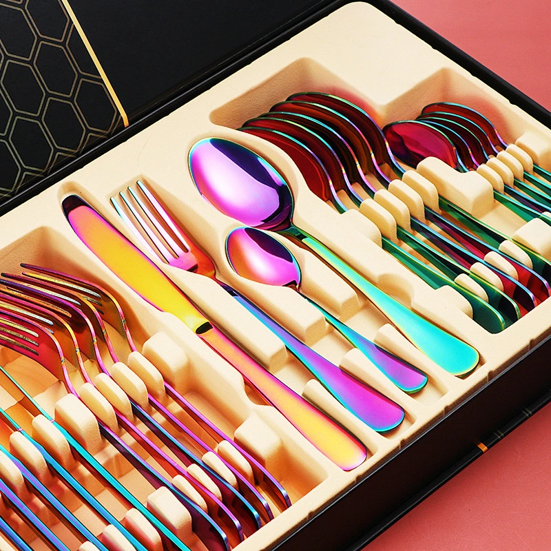 Wollet Stainless Steel Cutlery Gift Box Set 24 Piece Cutlery Set