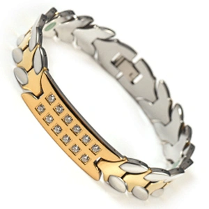 Wollet Fashion Health Energy Balance Bio Magnetic Tungsten Anchor Bracelet For Men