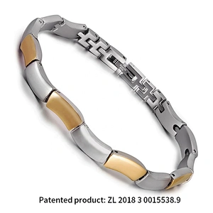 Wollet Health Japanese Energy Bio Magnetic Germanium Titanium Bracelet With Magnet Jewelry For Men Women