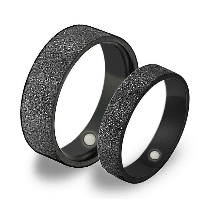 Gear Design Stainless Steel Magnetic Wedding Rings for Men