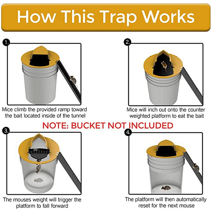 Wollet Auto Reset Design Balance Sanitary Safe Mouse Trap Catcher