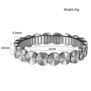 Wollet New Design Flexible Stainless Steel Magnetic Therapy Elastic Bracelet for Women and Girls