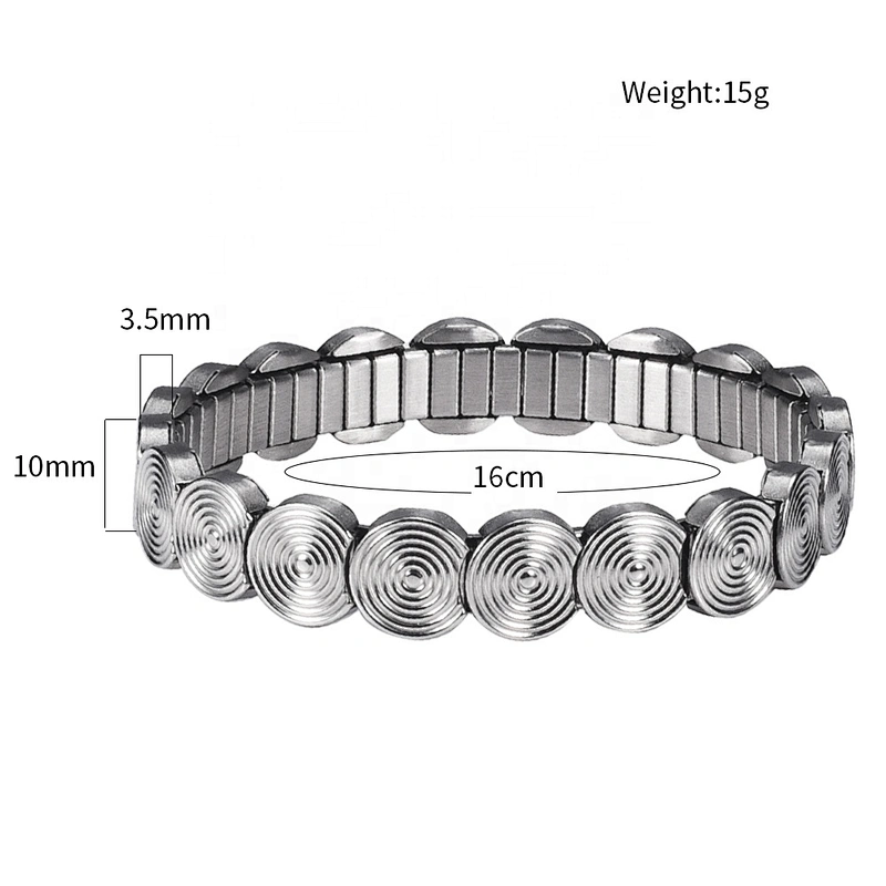 Wollet New Design Flexible Stainless Steel Magnetic Therapy Elastic Bracelet for Women and Girls