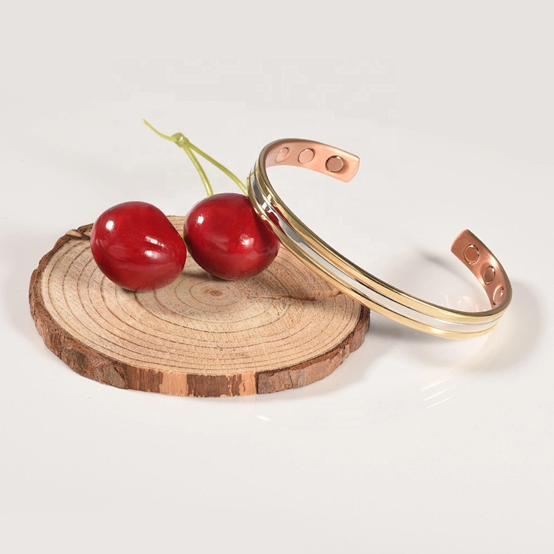Wollet Mens Pure Copper Bangle  Arthritis Pain Relief Therapy Healthy Copper Magnetic Bracelet