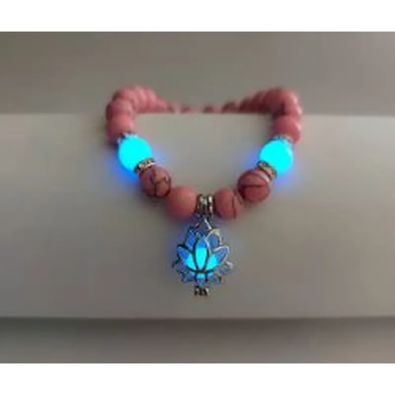 Wollet Energy Glowing Lotus Sanskrit Beaded Bracelet