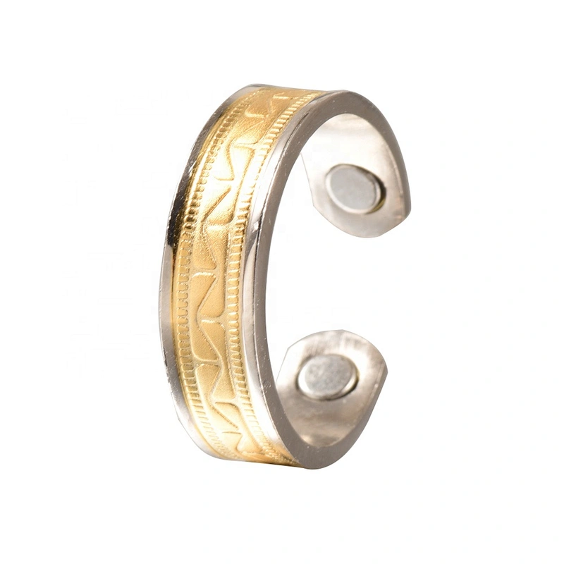 Wollet Magnetic Copper Ring Arthritis Women Pure Copper Rings for Women Adjustable Health with 3PCS Magnets