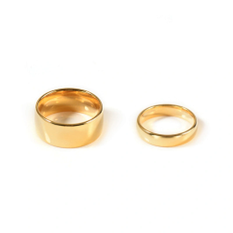Wollet 2018 new Fashion Couple Wedding Gold Plated Tungsten Ring