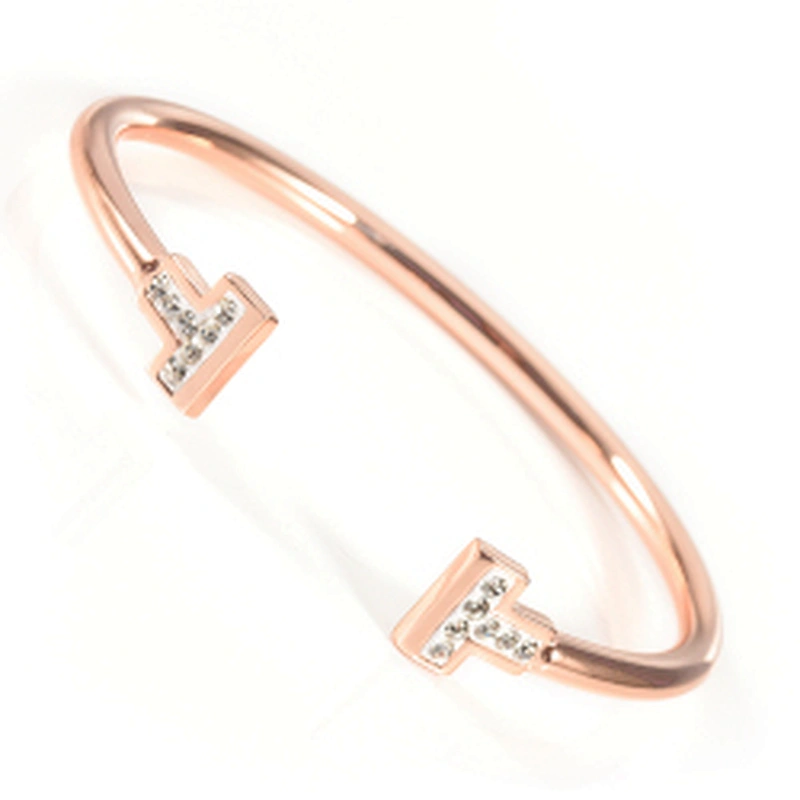 Wollet Fashion Design CZ Stone 99.999% Germanium Copper Healing Bangle