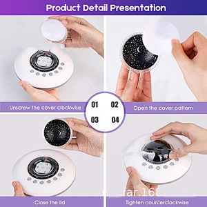 Wollet Portable Baby White Noise Machine Night Light Multi-Sounds Baby Machine