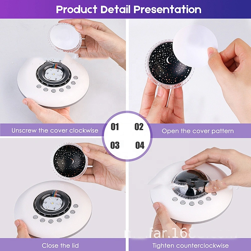 Wollet Portable Baby White Noise Machine Night Light Multi-Sounds Baby Machine