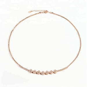 Wollet Fashion CZ Stone Copper Magnetic Gold Plated Jewelry Set