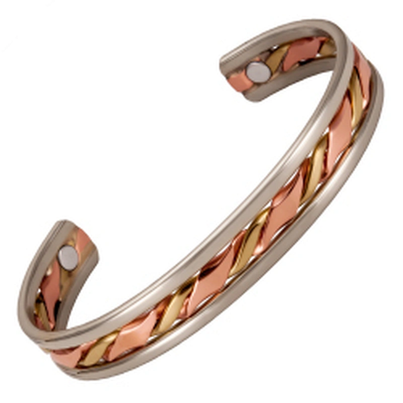 Wollet Mens Pure Copper Bangle  Arthritis Pain Relief Therapy Healthy Copper Magnetic Bracelet