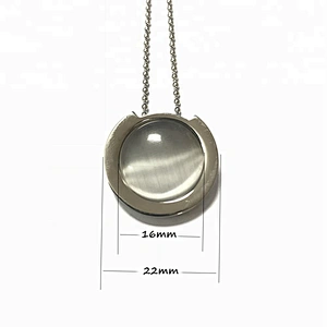 Wollet Fashion Double Magnetic Energy Stainless Steel Pendant With Zircon
