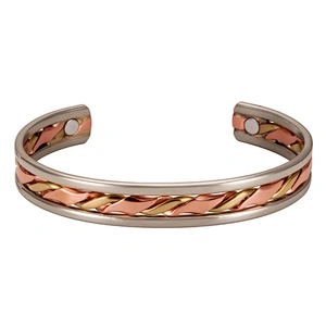 Wollet Mens Pure Copper Bangle  Arthritis Pain Relief Therapy Healthy Copper Magnetic Bracelet