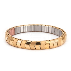 Wollet New Design Flexible Stainless Steel Magnetic Therapy Elastic Bracelet for Women and Girls