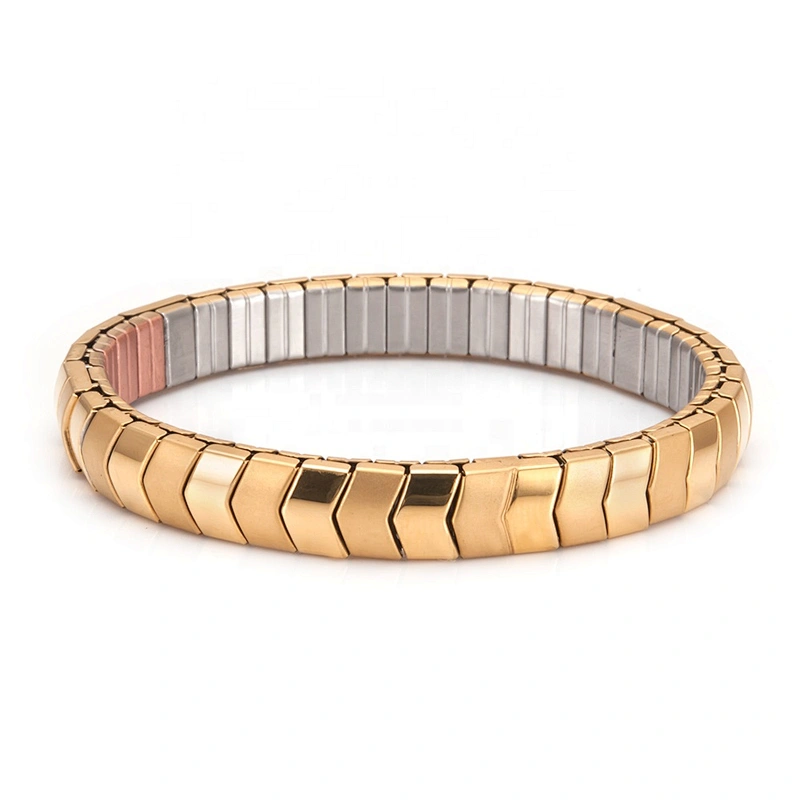 Wollet New Design Flexible Stainless Steel Magnetic Therapy Elastic Bracelet for Women and Girls