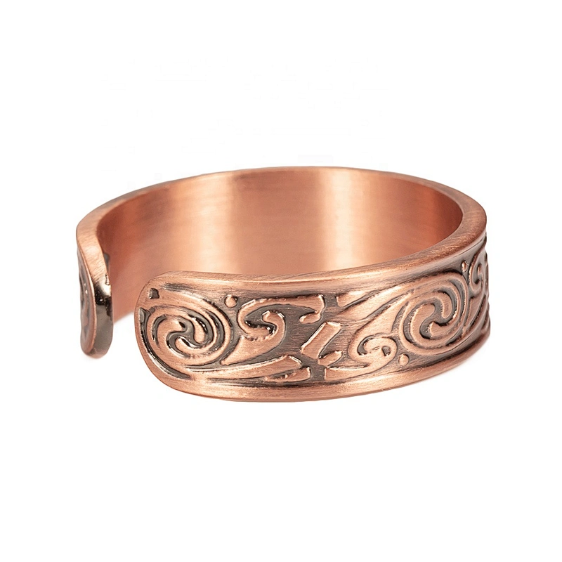 Wollet Magnetic Copper Ring Arthritis Women Pure Copper Rings for Women Adjustable Health with 3PCS Magnets