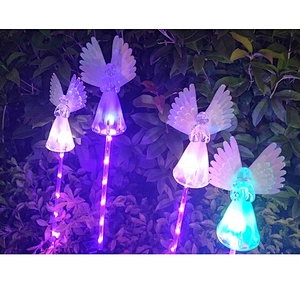 Wollet led solar simulation angel lamp outdoor waterproof garden landscape lawn lamp garden decoration lamp